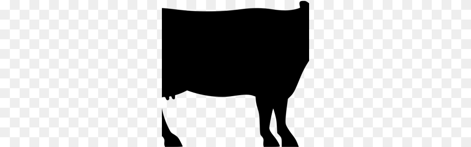 Cow Silhouette Clip Art, Livestock, Animal, Cattle, Mammal Png Image