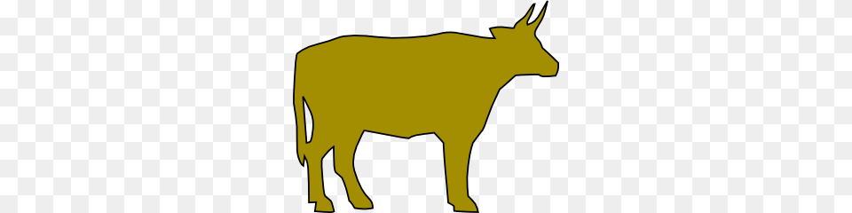 Cow Silhouette Clip Art, Animal, Bull, Mammal, Livestock Free Png