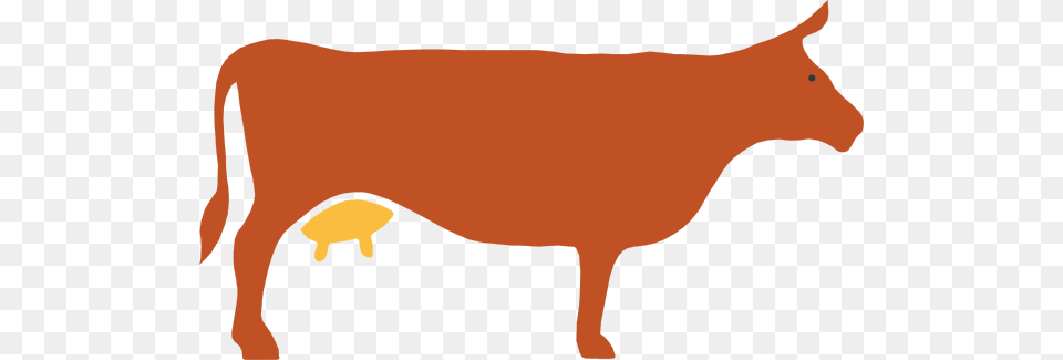 Cow Silhouette Clip Art, Animal, Cattle, Livestock, Mammal Png Image