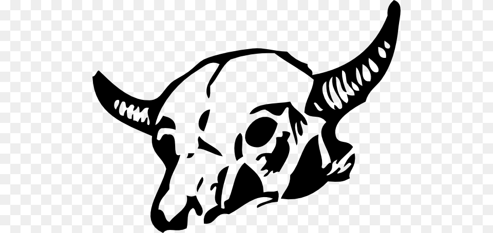 Cow Skull Clip Art, Stencil, Animal, Kangaroo, Mammal Free Png