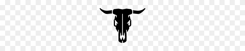 Cow Skull Icons Noun Project, Gray Free Png