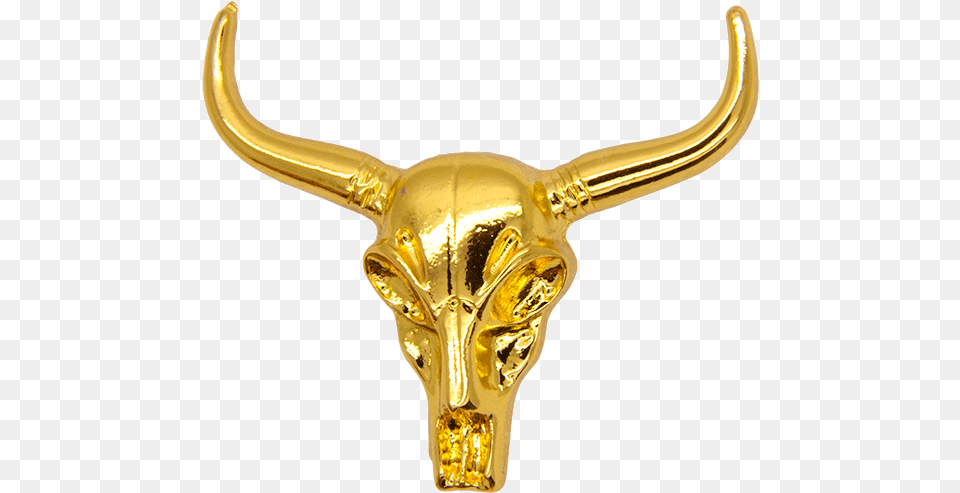 Cow Skull Pin Gold Godertme Gold, Treasure, Accessories, Smoke Pipe Free Transparent Png