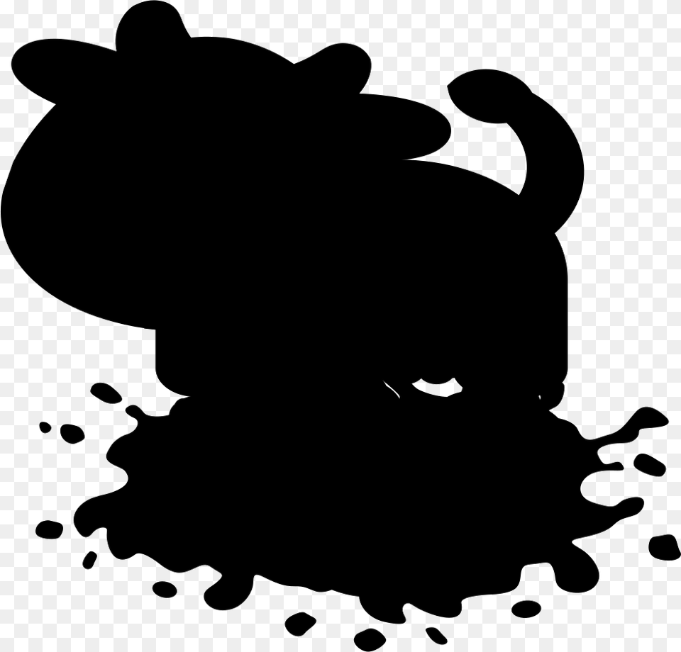 Cow Svg Icon Illustration, Silhouette, Stencil, Animal, Mammal Free Png Download