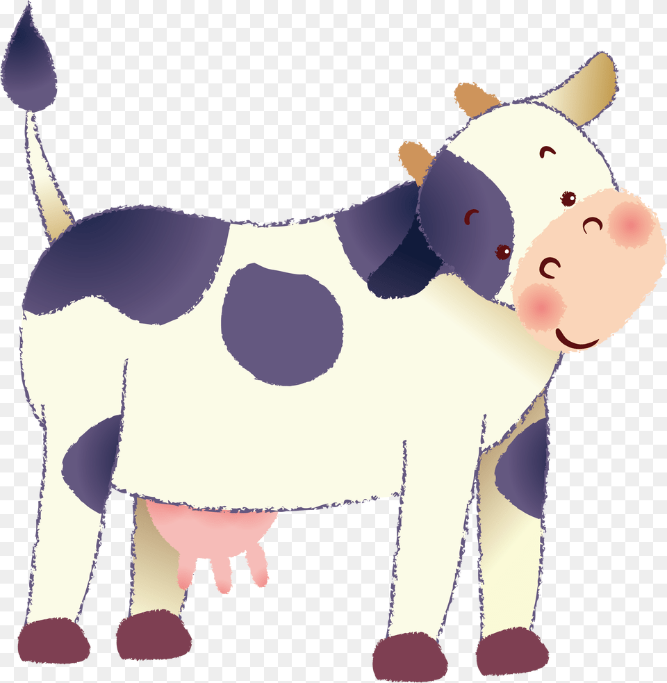 Cow Vector Dairy Cattle, Animal, Livestock, Mammal, Pig Png Image
