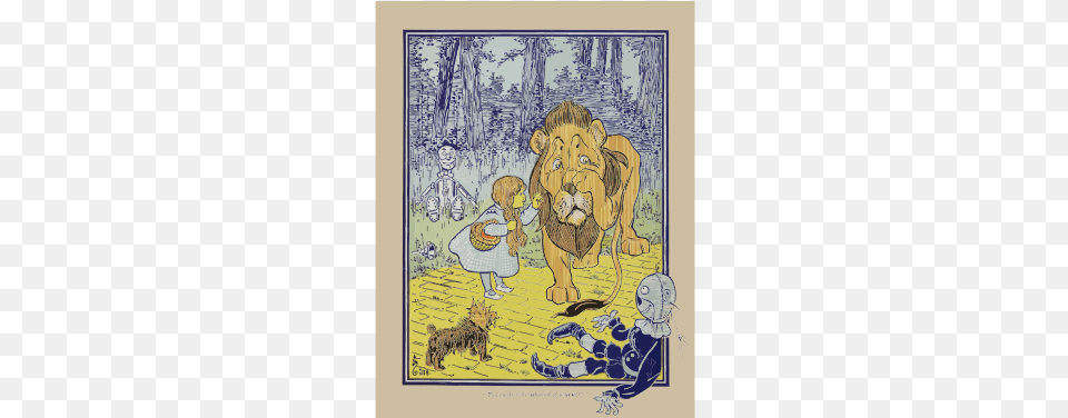 Cowardly Lion Wizard Of Oz Poster Vector Clip Art Wonderful Wizard Of Oz L Frank Baum, Publication, Book, Comics, Baby Png Image