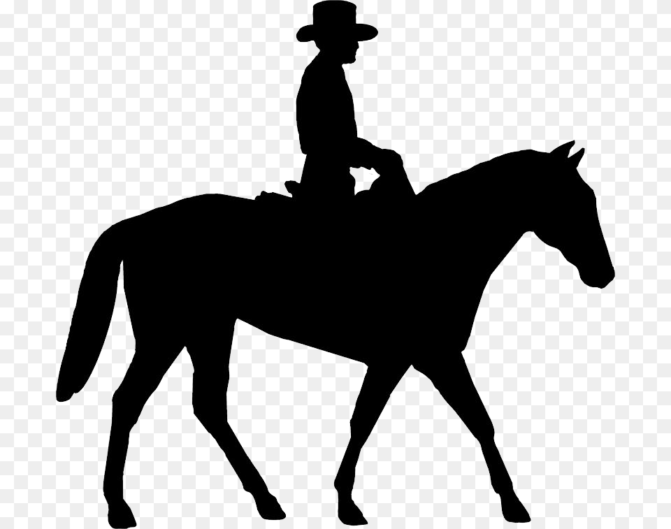 Cowboy, Silhouette, Mammal, Horse, Hat Free Transparent Png