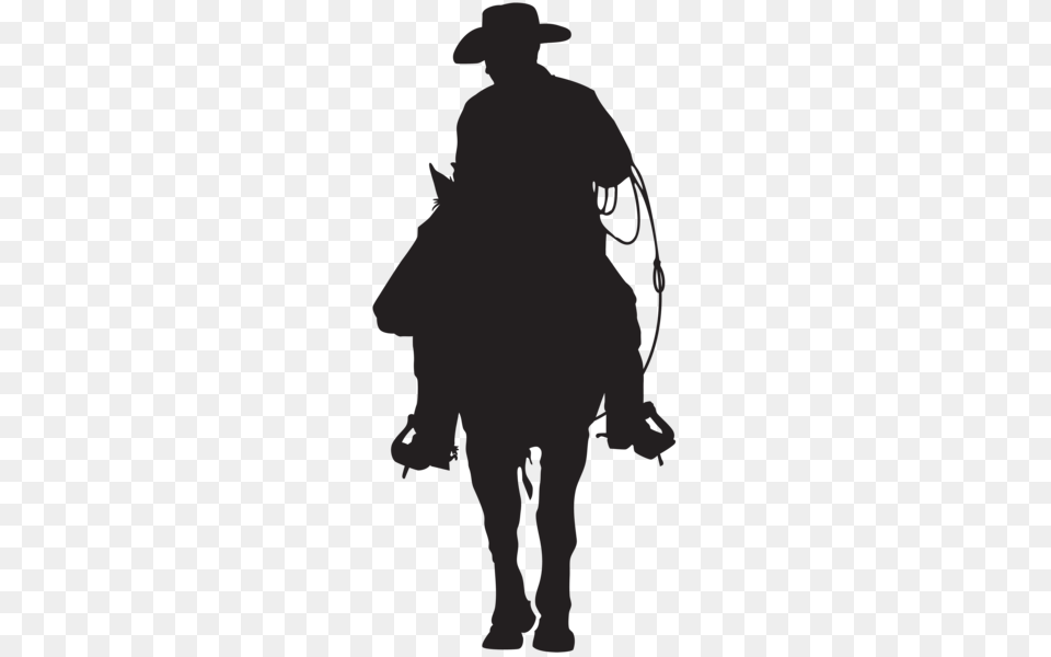 Cowboy, Clothing, Hat, Silhouette, Person Png