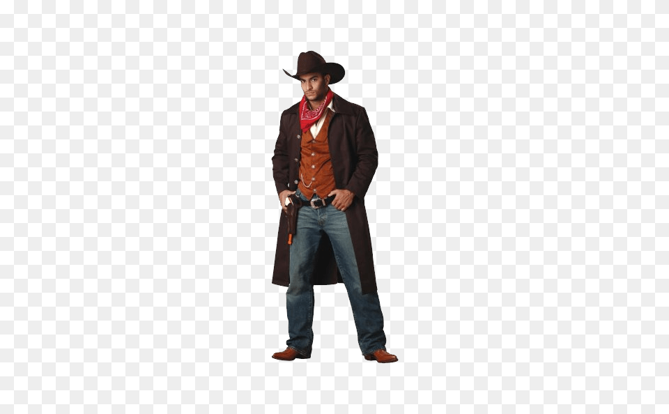 Cowboy, Clothing, Coat, Costume, Hat Png Image