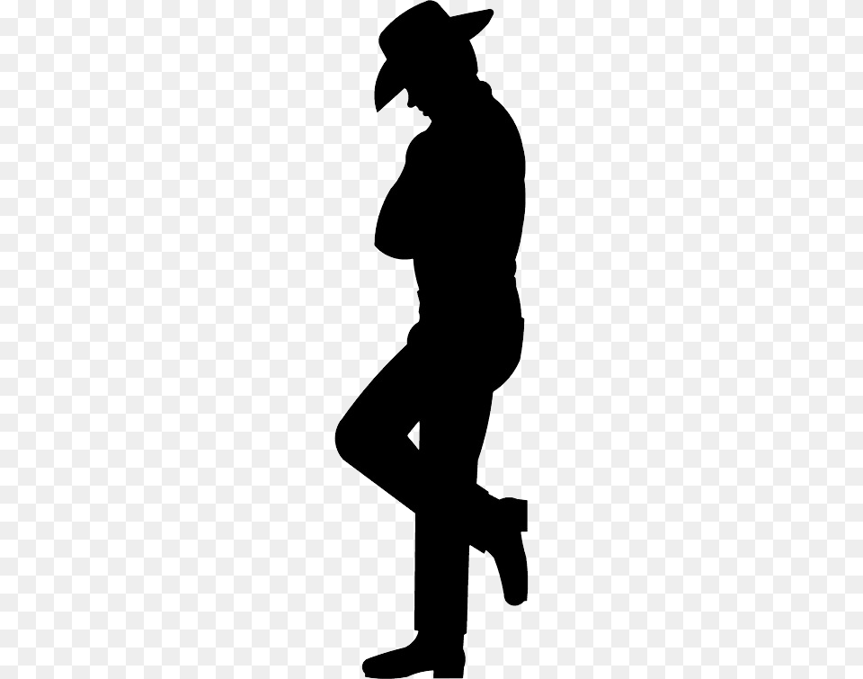 Cowboy, Silhouette, Person, Kneeling Free Transparent Png