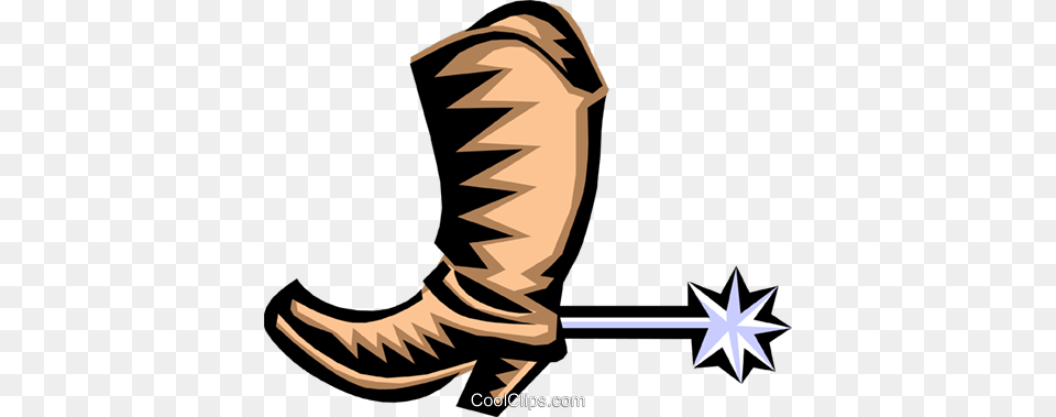 Cowboy Boot Royalty Vector Clip Art Illustration, Clothing, Cowboy Boot, Footwear, Face Free Png Download