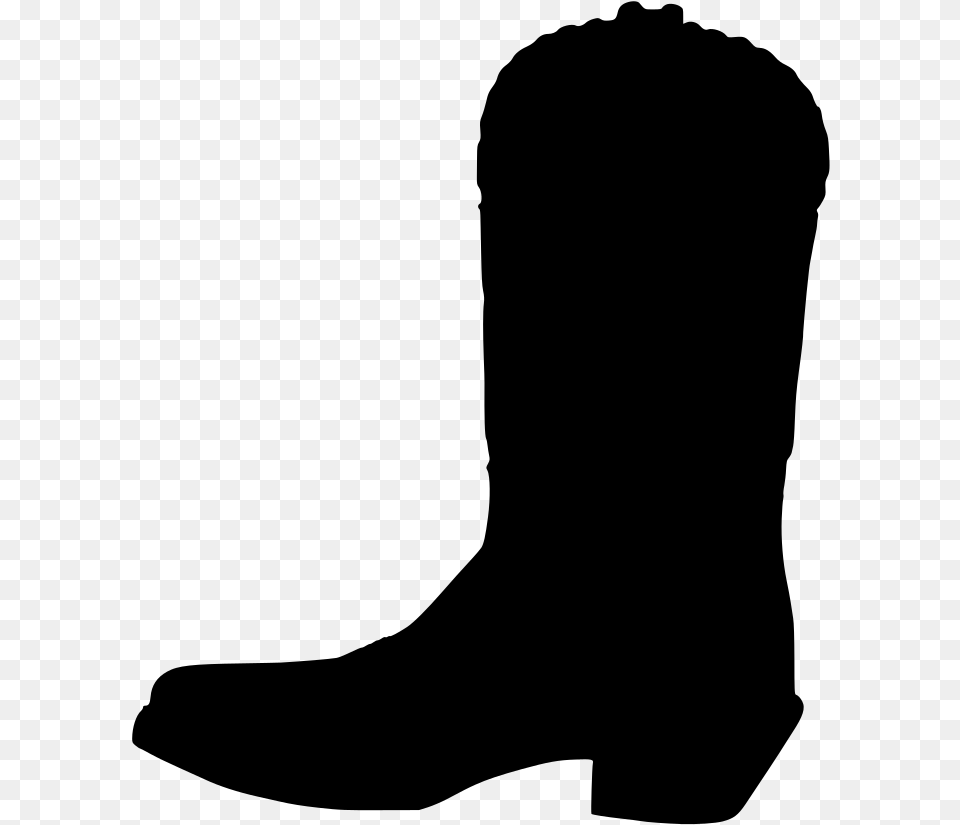 Cowboy Boot Svg Black Cowboy Boots Clipart, Gray Free Transparent Png