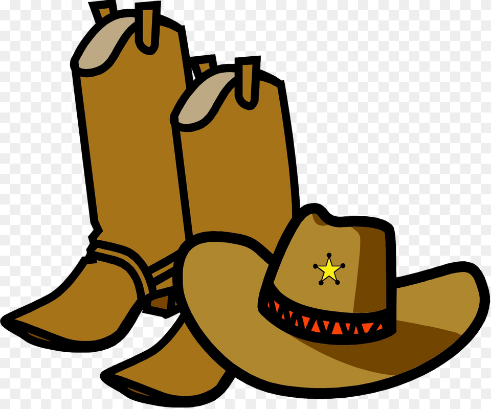 Cowboy Boots Clip Art Transparent Cowboy Boot And Hat Clipart, Clothing, Cowboy Hat, Bulldozer, Machine Png