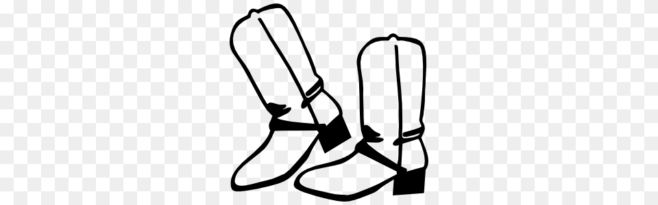 Cowboy Boots Outline Sticker, Boot, Clothing, Footwear, Smoke Pipe Png