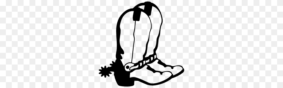 Cowboy Boots With Spurs Sticker, Stencil, E-scooter, Transportation, Vehicle Free Transparent Png