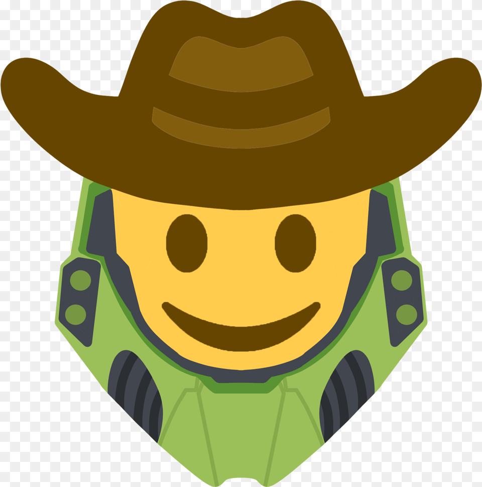 Cowboy Chief Emoji I Drew Discord Emojis Halo, Clothing, Hat, Cowboy Hat, Baby Free Transparent Png