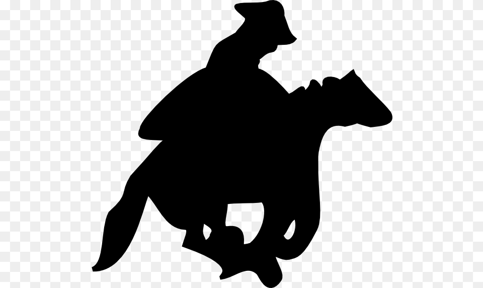 Cowboy Clip Art, Silhouette, Animal, Bear, Mammal Png Image