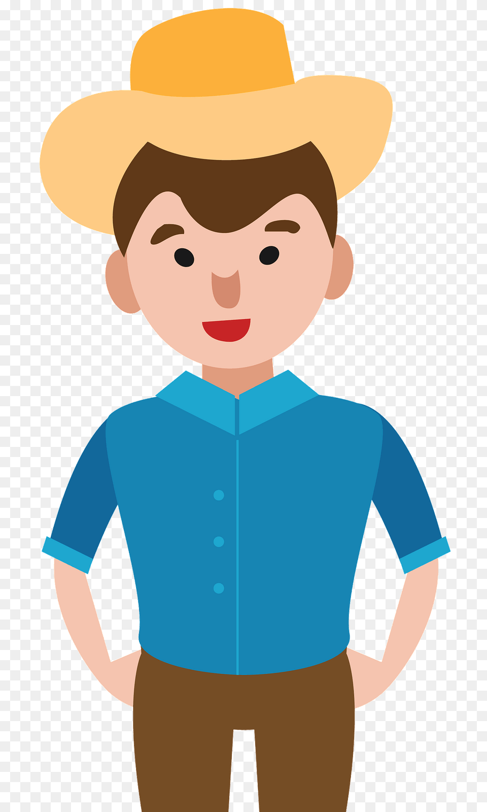 Cowboy Clipart, Clothing, Hat, Baby, Person Png Image