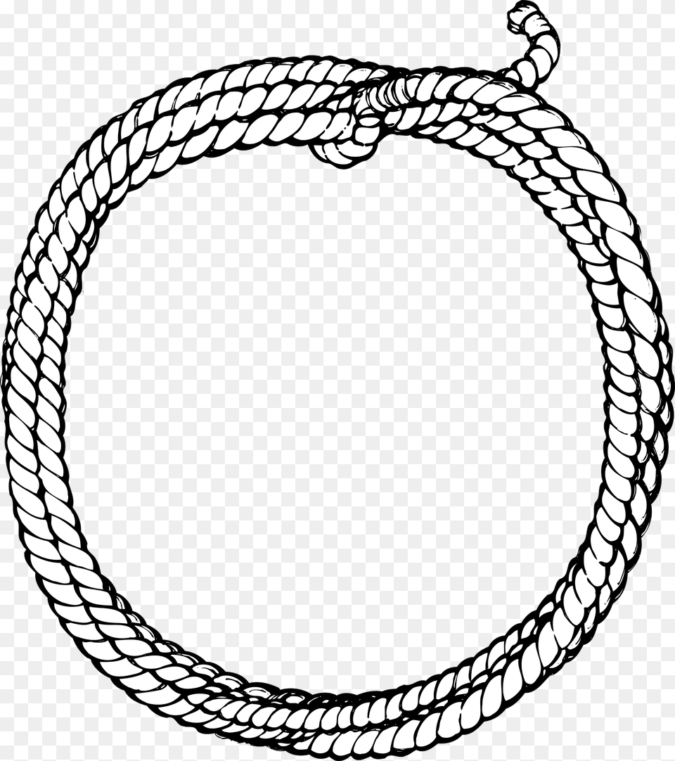 Cowboy Clipart Black And White Lasso, Rope, Accessories, Jewelry, Necklace Free Png Download