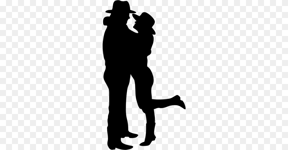 Cowboy Couple, Gray Free Transparent Png