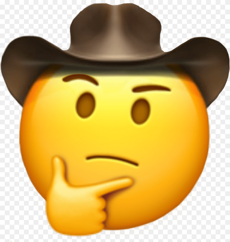 Cowboy Cowboyemoji Hmm Hmmm Hmmemoji Emoji Emojis Sad Cowboy Emoji, Clothing, Hat Png Image