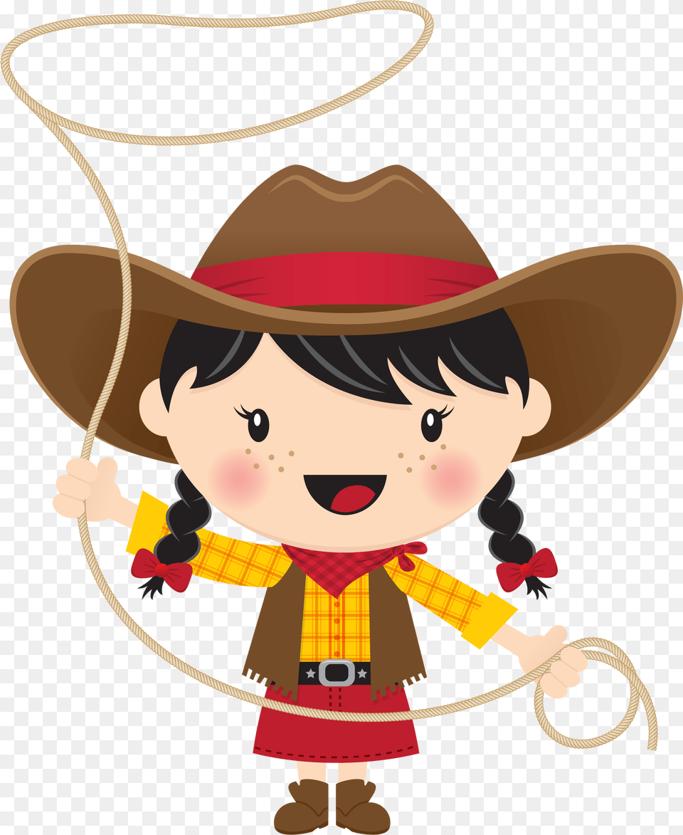 Cowboy Cowgirl Clip Art, Clothing, Hat, Baby, Person Free Png Download