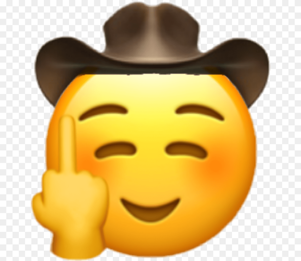 Cowboy Emoji With Hearts, Clothing, Hat, Helmet Free Png Download