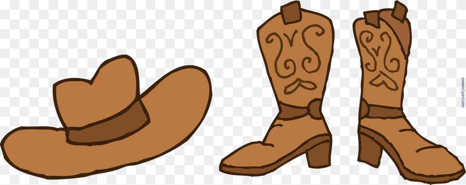 Cowboy Hat And Boots Clip Art, Boot, Clothing, Cowboy Boot, Footwear Free Png