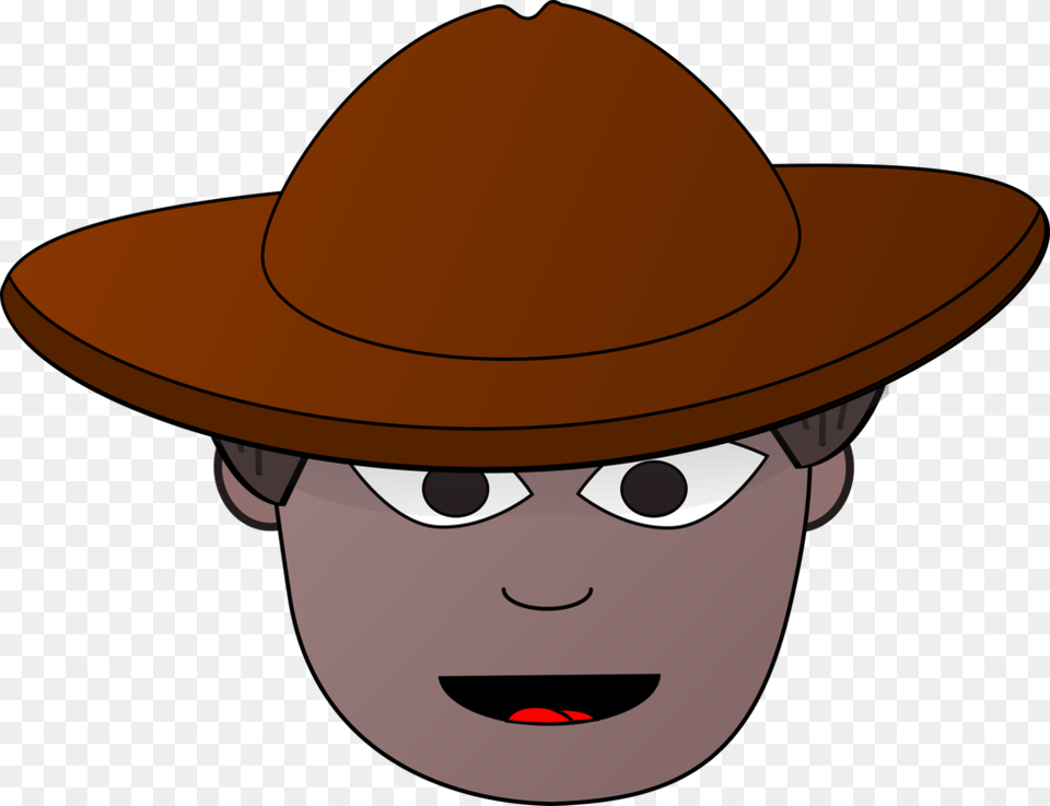 Cowboy Hat Cartoon Red Ranger Park, Clothing, Sun Hat, Cowboy Hat, Person Free Png Download