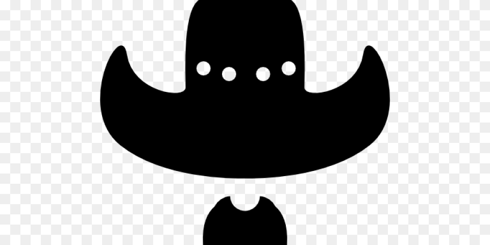 Cowboy Hat Clipart Mustache, Gray Free Transparent Png