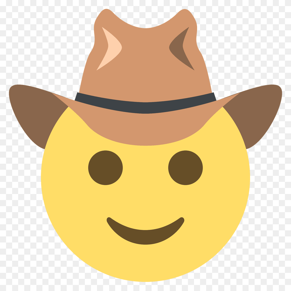 Cowboy Hat Face Emoji Clipart, Clothing, Cowboy Hat, Animal, Fish Free Png Download
