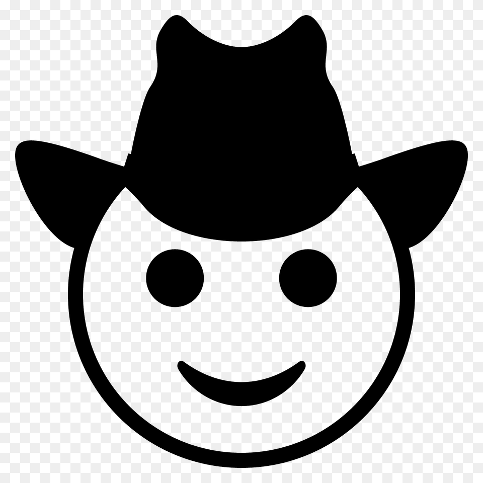 Cowboy Hat Face Emoji Clipart, Clothing, Animal, Fish, Sea Life Png Image