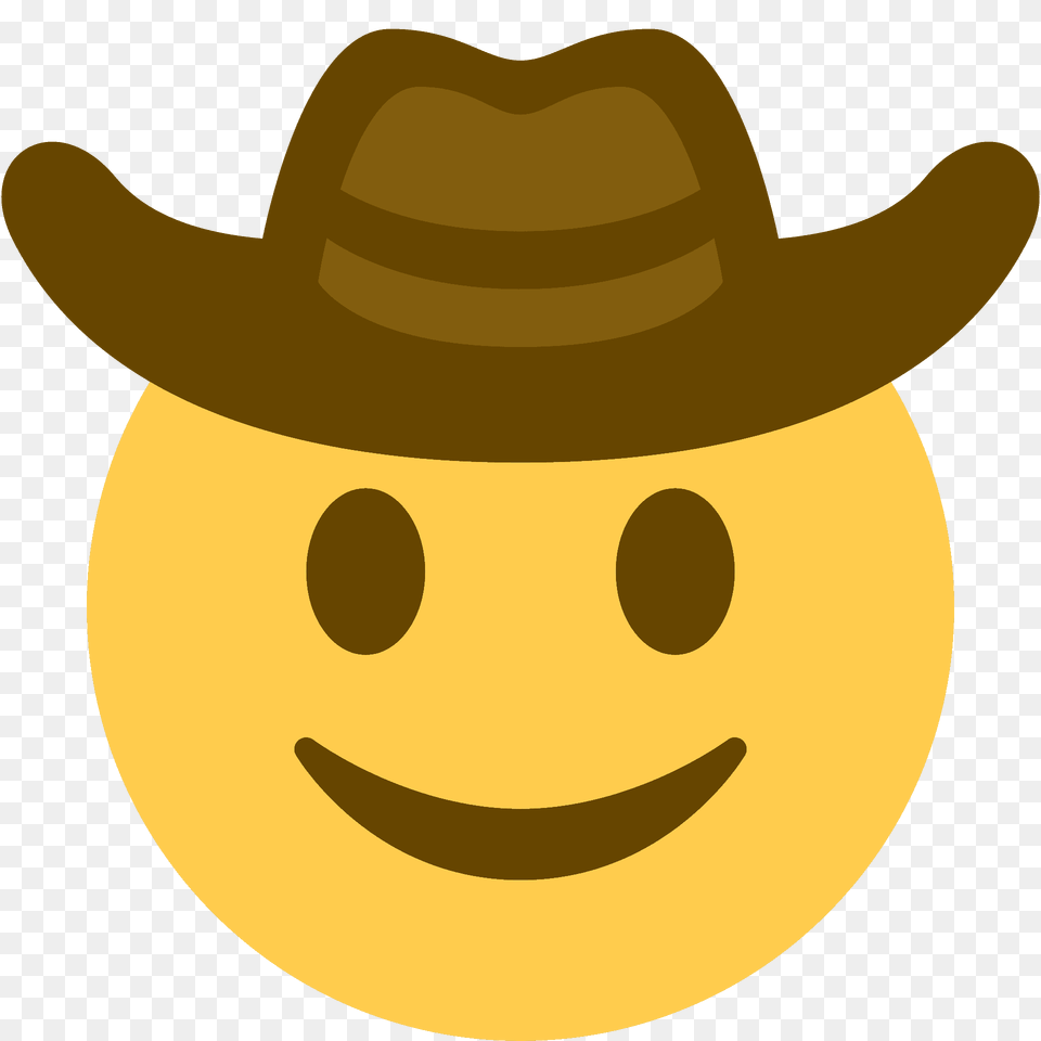 Cowboy Hat Face Emoji Clipart, Clothing, Cowboy Hat Free Png