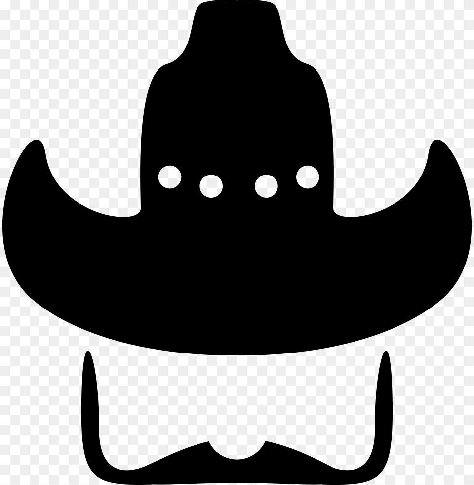 Cowboy Hat With Moustache Sombrero Vaquero Con Bigote, Clothing, Cowboy Hat, Smoke Pipe, Animal Free Png