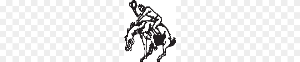 Cowboy On A Bucking Horse Decal, Person, People, Stencil, Team Free Transparent Png