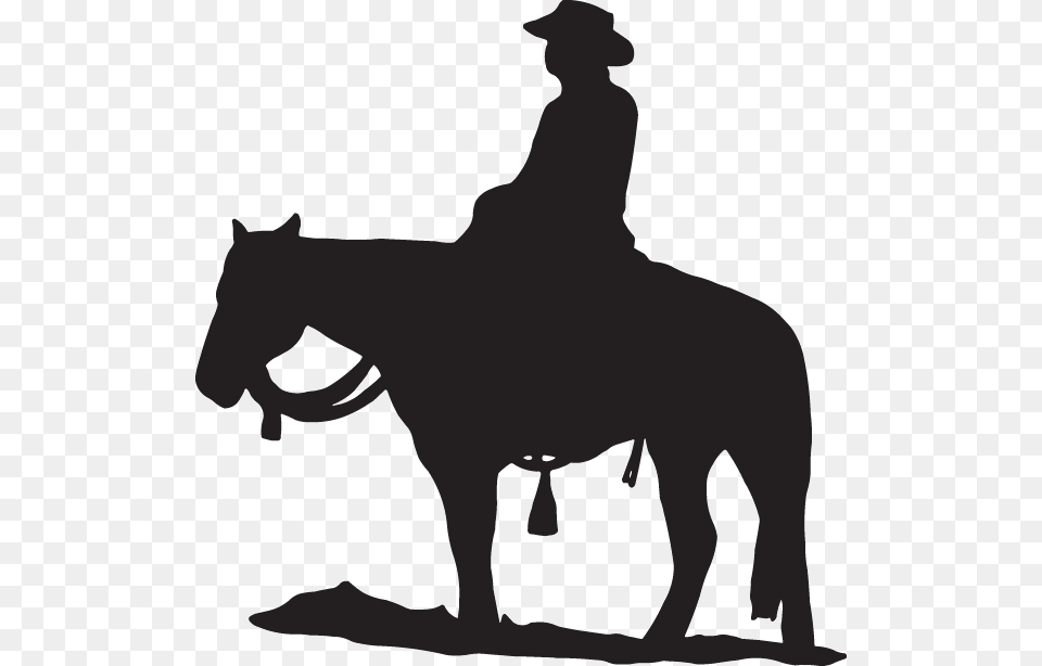 Cowboy On Horse Silhouette Clip Art, Clothing, Hat, Animal, Mammal Free Png