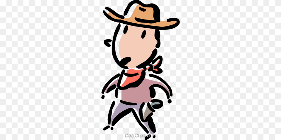 Cowboy Ready To Draw Royalty Vector Clip Art Illustration, Clothing, Hat, Cowboy Hat, Bow Free Png Download