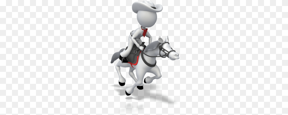 Cowboy Riding Horse 400 Clr 3d Man Riding Horse, Person, People, Animal, Mammal Free Transparent Png