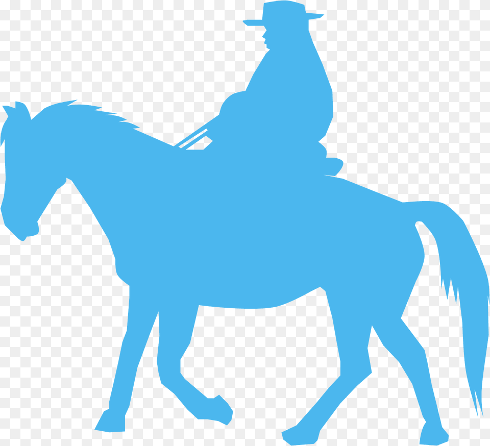 Cowboy Riding Horse Silhouette, Animal, Equestrian, Mammal, Person Free Png Download