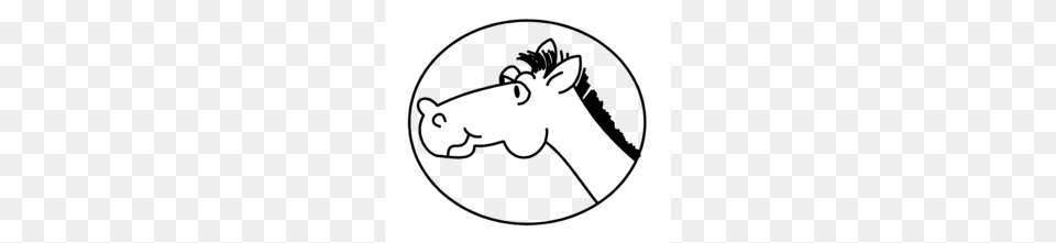 Cowboy Rocking Horse Clipart, Stencil, Logo, Cartoon Free Png