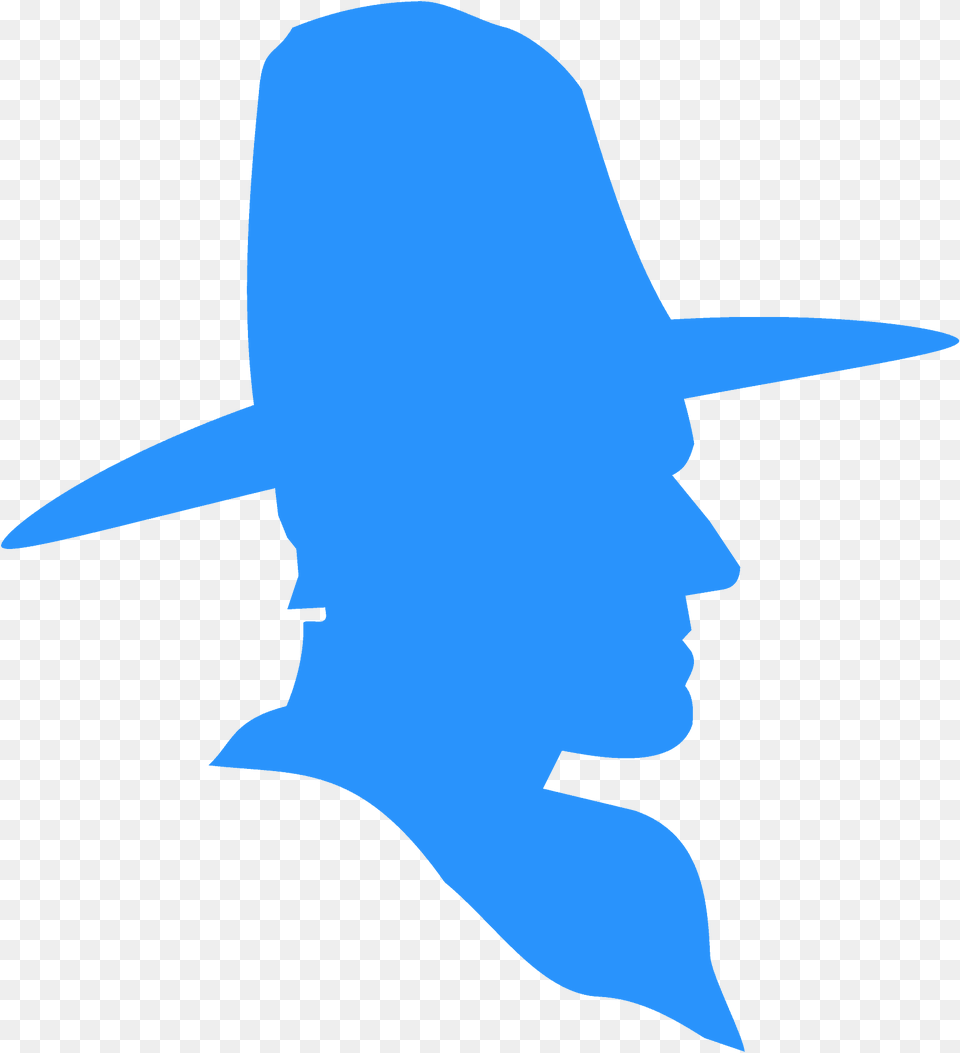 Cowboy Side Profile Silhouette, Clothing, Hat, Animal, Sea Life Free Png