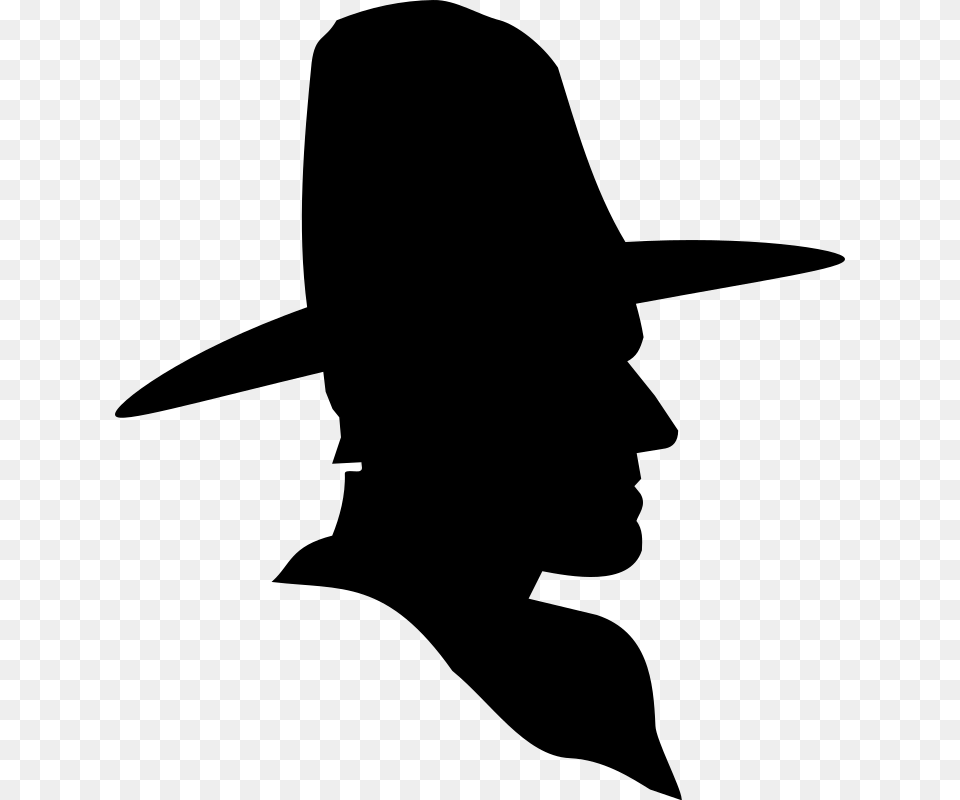 Cowboy Silhouette Clip Art Cowboy Silhouette Profile, Gray Png