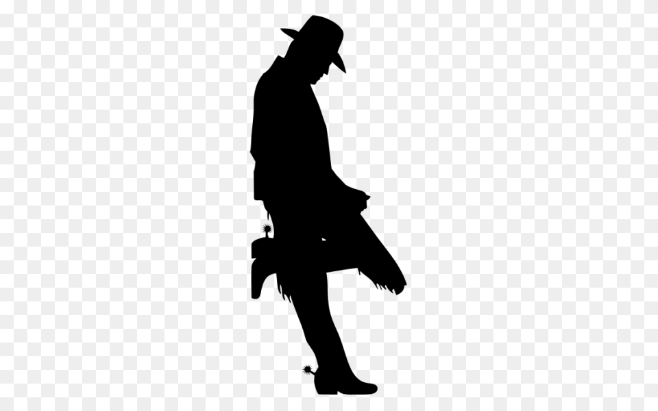 Cowboy Silhouette Drawing, Accessories, Formal Wear, Tie Free Png Download