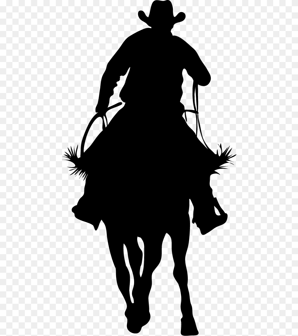 Cowboy Silhouette Freeuse Cowboy Silhouette Transparent, Person, Clothing, Hat Free Png