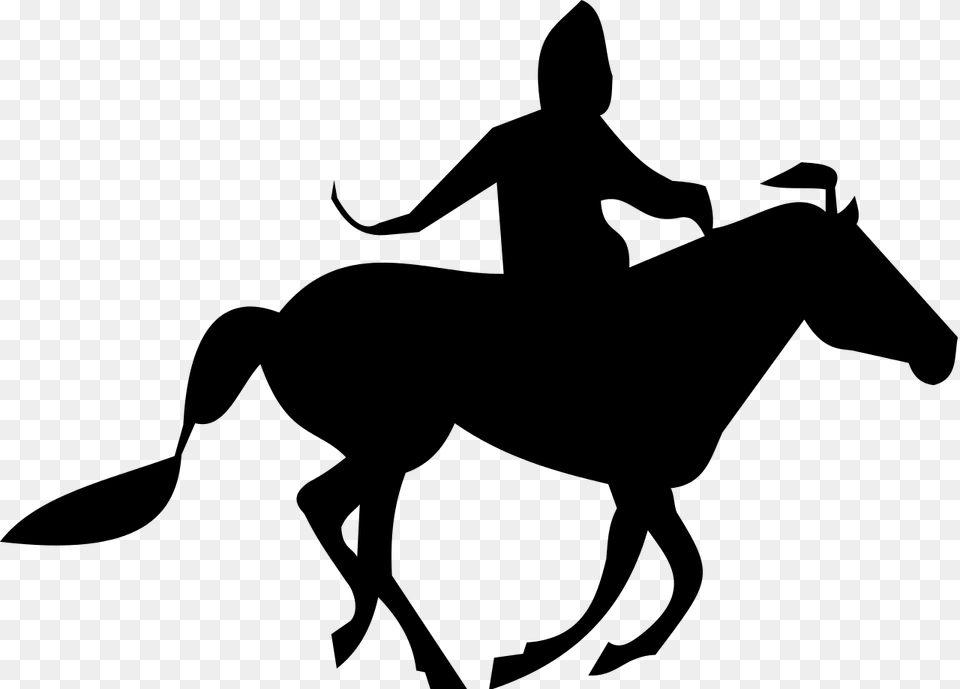 Cowboy Svg Horse Mongolian Horse Clipart, Gray Free Png Download