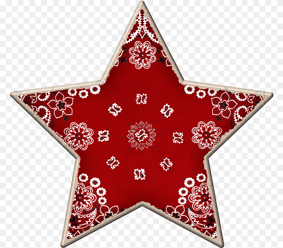 Cowboy Theme Party Bandana Stars Clipart, Star Symbol, Symbol Free Png