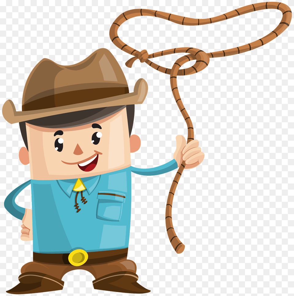 Cowboy With A Lasso Clipart, Clothing, Hat, Accessories, Jewelry Free Png Download
