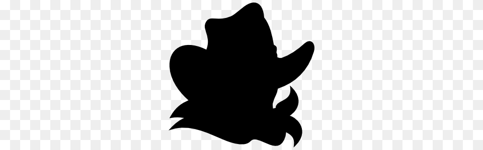 Cowboy With Bandana Sticker, Clothing, Cowboy Hat, Hat, Silhouette Free Png Download