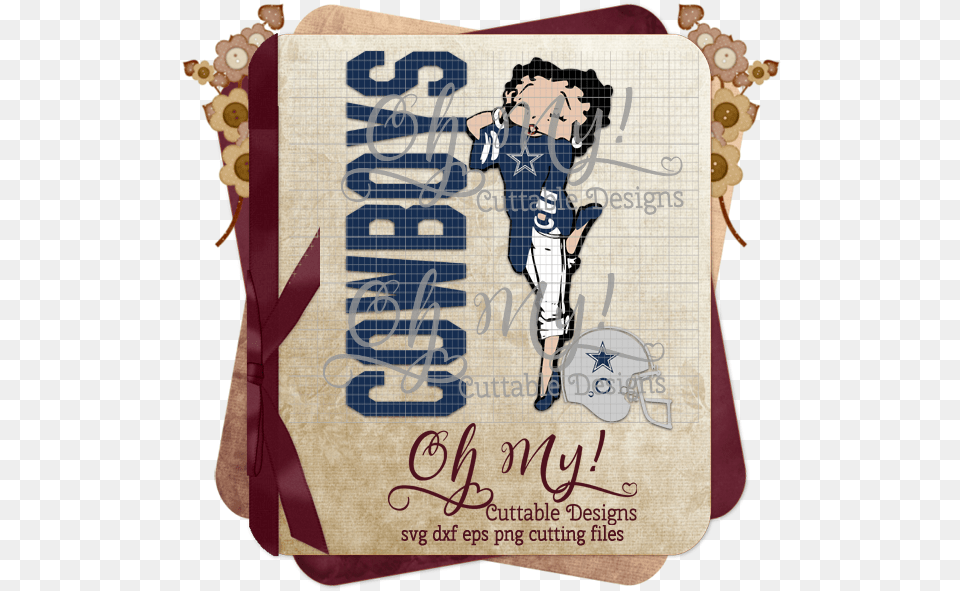 Cowboys Inspired Betty Boop Big Piece Of My Heart Lives, Bag, Person, Advertisement, Poster Free Transparent Png
