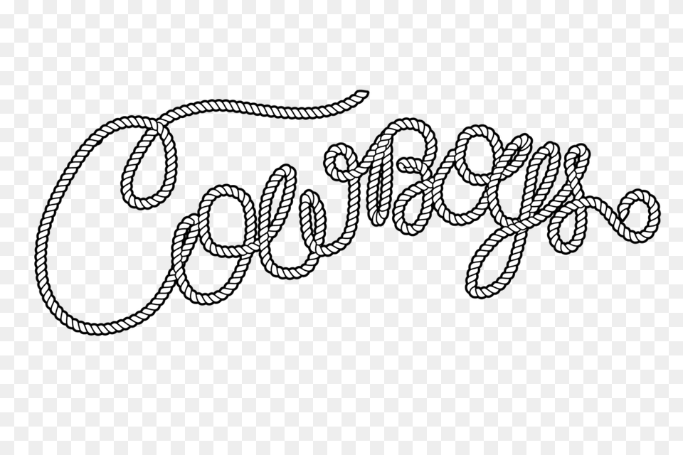 Cowboys Rope Logo 01 Line Art Hd Dot, Text, Handwriting Free Png Download