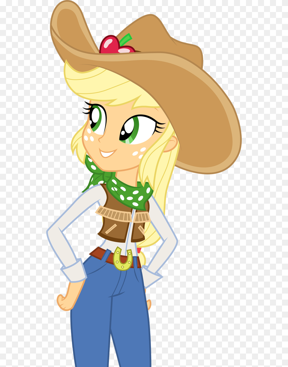 Cowgirl Applejack, Clothing, Hat, Person, Face Free Png
